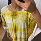 Kaftan Dress - White & Yellow Caftan Grmawit 