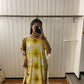 Kaftan Dress - White & Yellow Caftan Grmawit 