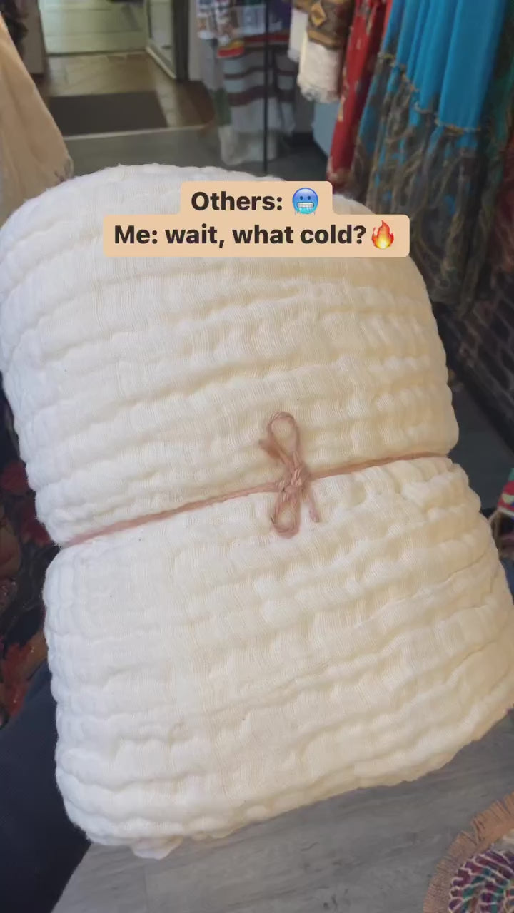 Ftal Gabi 100% Cotton Woven Blanket