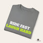 Ride Fast, Laugh Harder Unisex Garment-Dyed T-shirt | Biniam Girmay T-Shirt Grmawit 