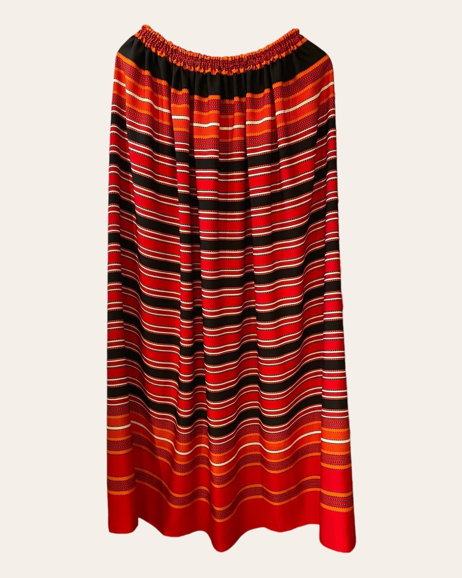 Traditional Eritrean Caftan (Kunama Dress) Extras Grmawit Red Skirt 
