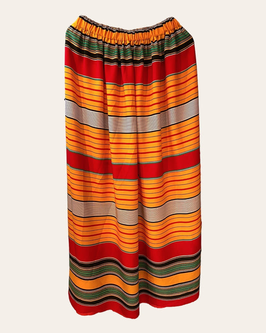 Traditional Eritrean Caftan (Kunama Dress) Extras Grmawit Yellow Skirt 