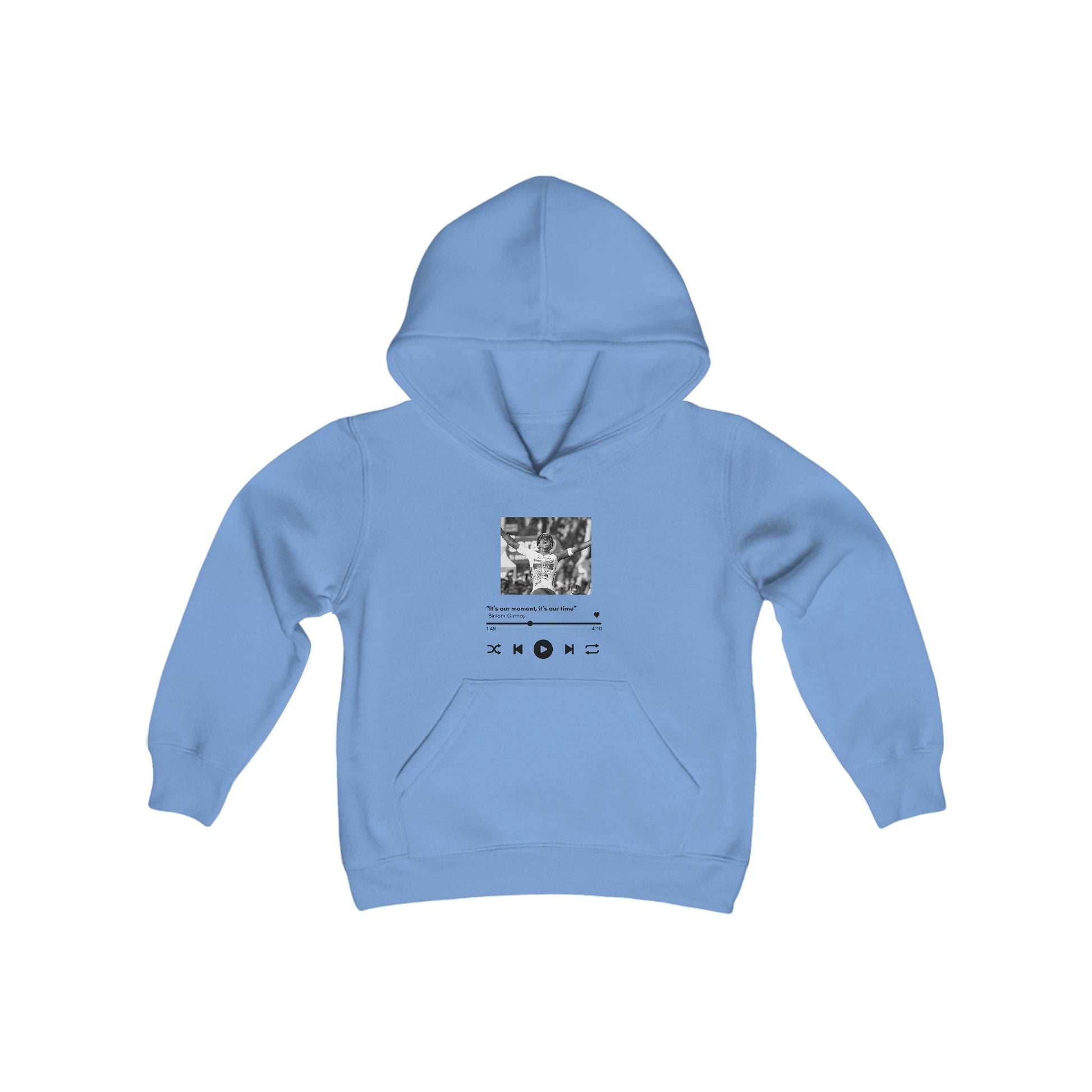 Youth Heavy Blend Hooded Sweatshirt | Biniam Girmay Kids clothes Printify Carolina Blue S 