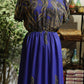 Emebet Chiffon Dress Grmawit Large Blue 