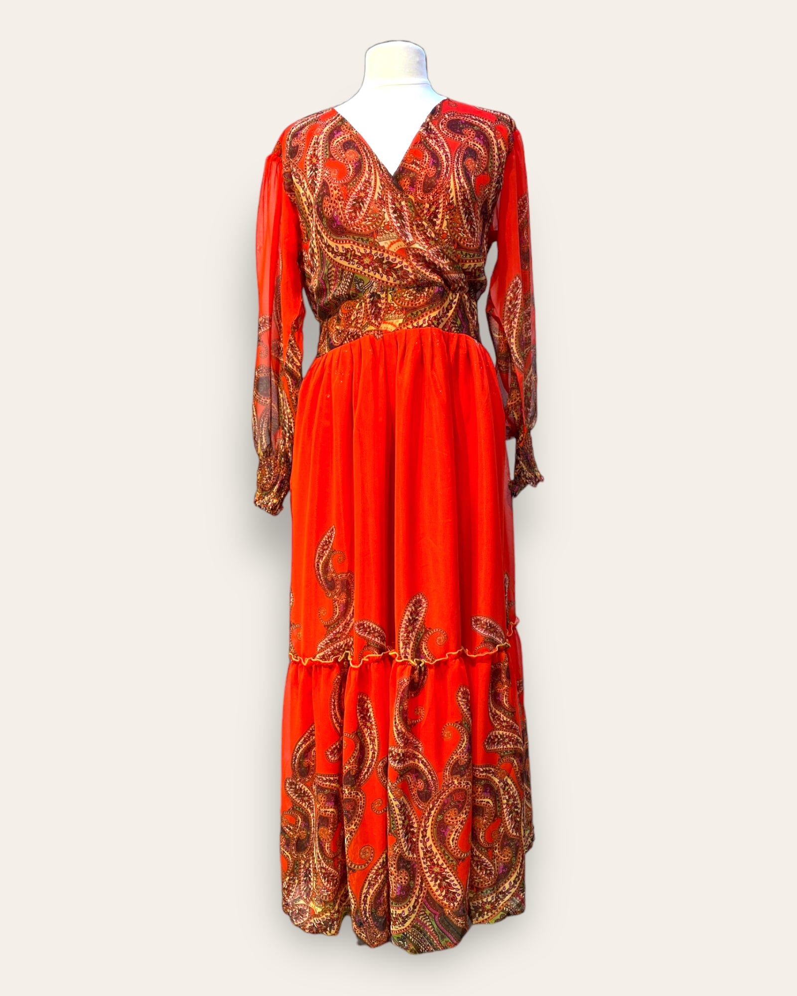 Emebet Chiffon Dress Grmawit Small / Medium Red Short
