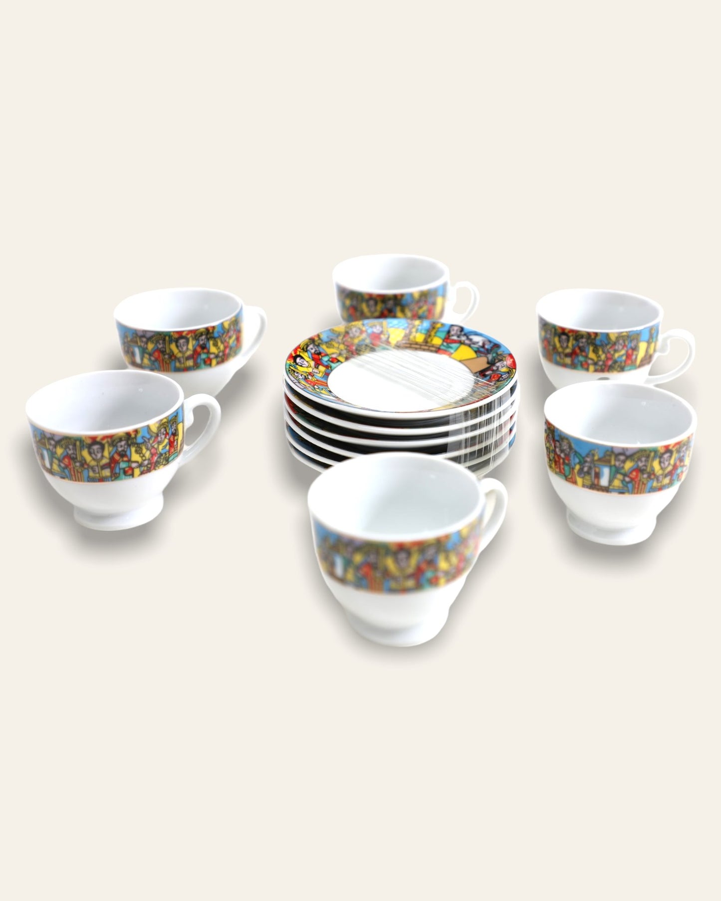 Saba Tlet Coffee Cup & Saucer 6+6/set Extras Grmawit 