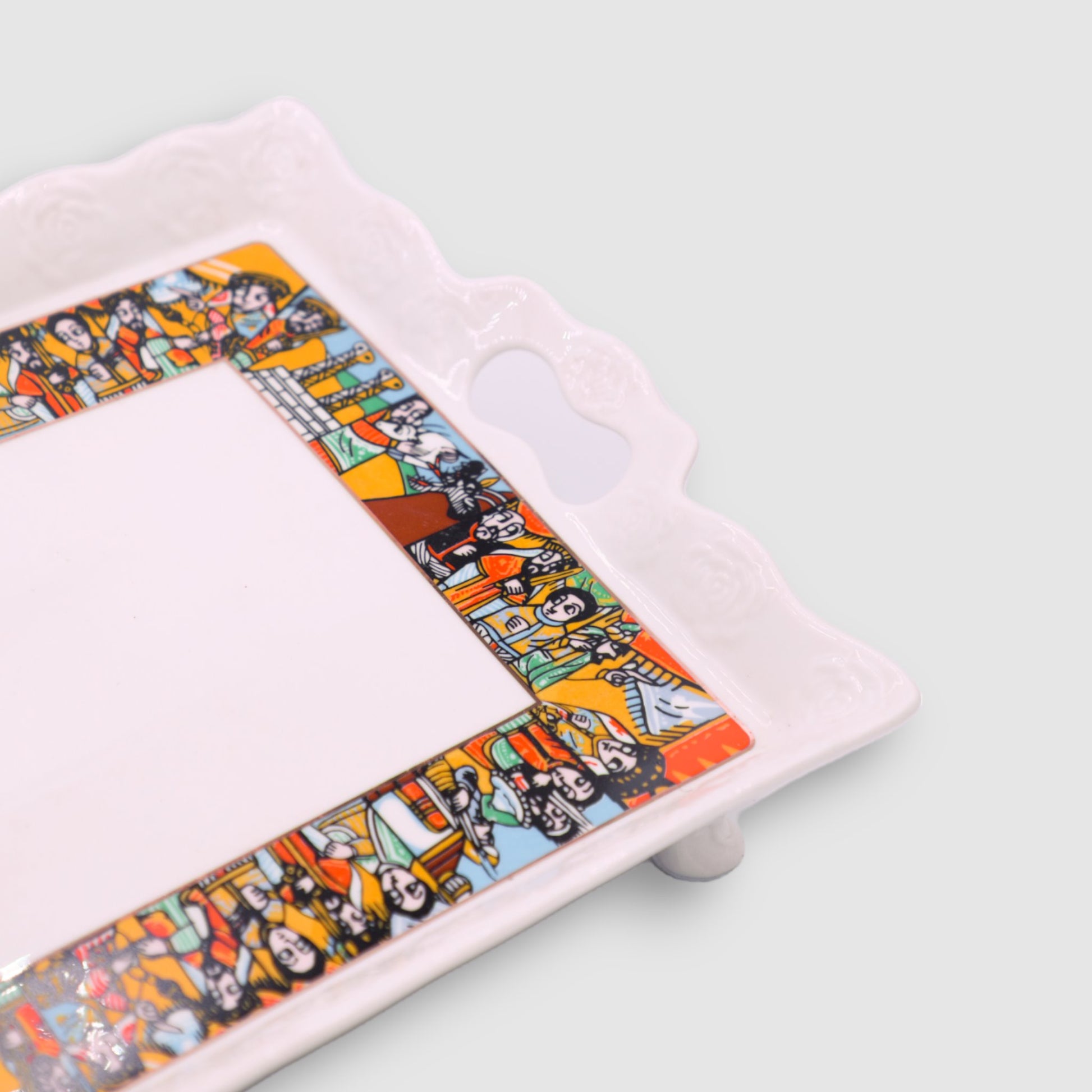 Traditional Ceramic Serving Tray Grmawit 