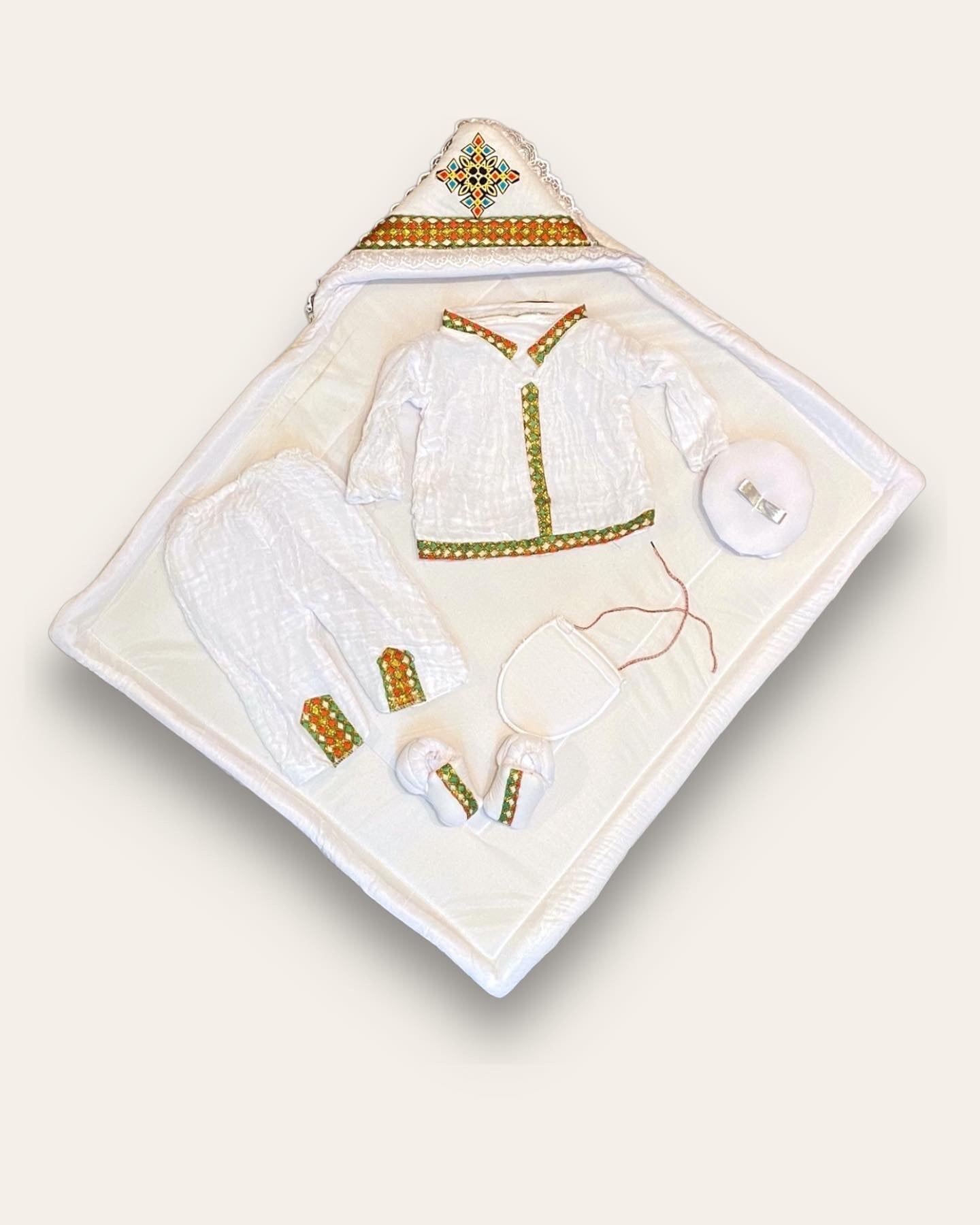 Traditional Eritrean/Ethiopian Baptism Clothing Set | #2 | Grmawit 