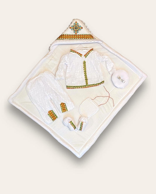 Traditional Eritrean/Ethiopian Baptism Clothing Set | #2 | Grmawit 