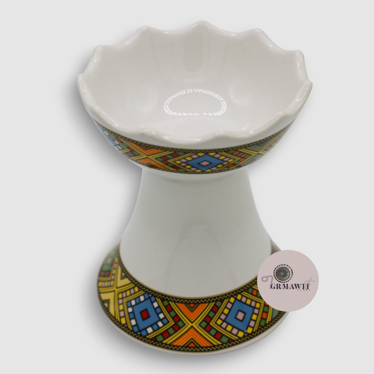 Traditional Ethiopian / Eritrean Ceramic Incense Holder Grmawit 